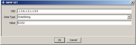 Установка нового идентификатора на R2 через MIB Browser