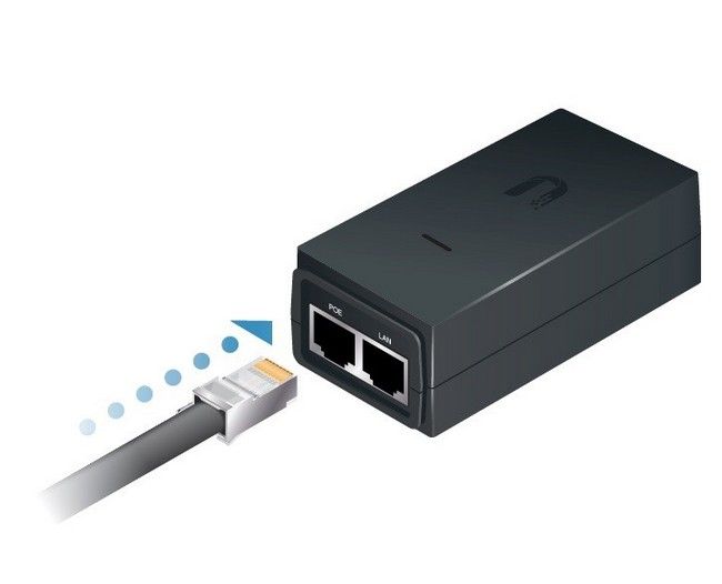 Подключите точку доступа в порт PoE.