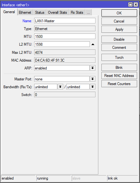 Настройка Микротик