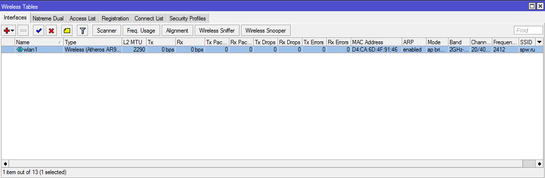 Настройка Микротик